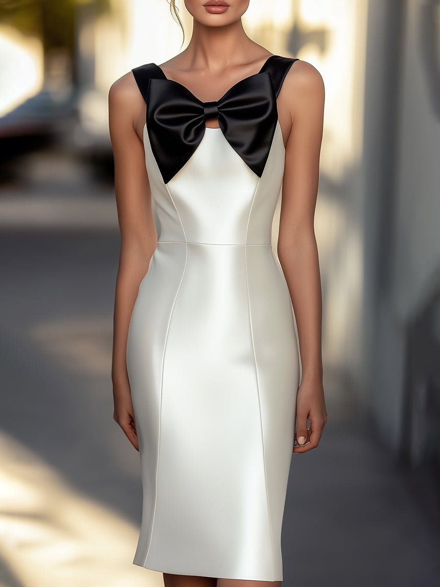 White Midi Dress Crafted From Luxurious Modal Satin main image 0