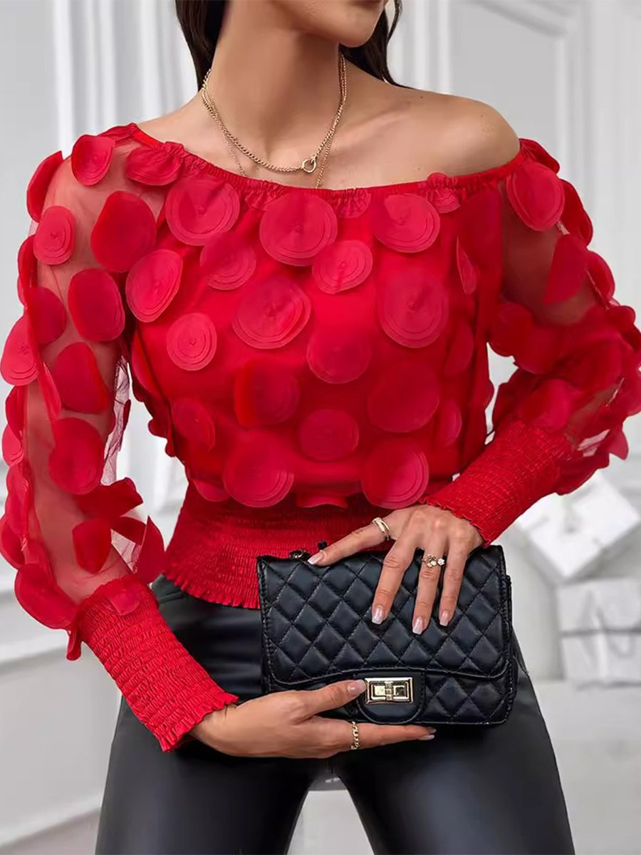 Off-The-Shoulder Puff Sleeve Top