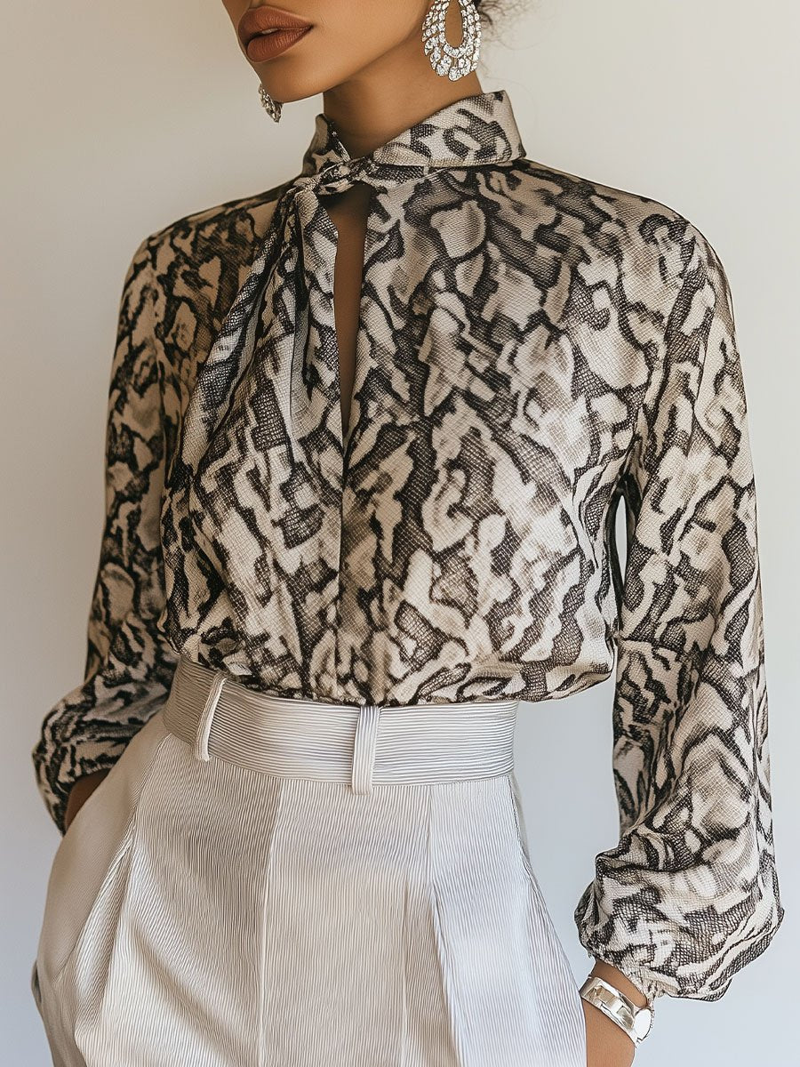Haut/Blouse Victoria's Secret Moda International Imprimé Serpent Taille M - Neuf Sans Étiquettes