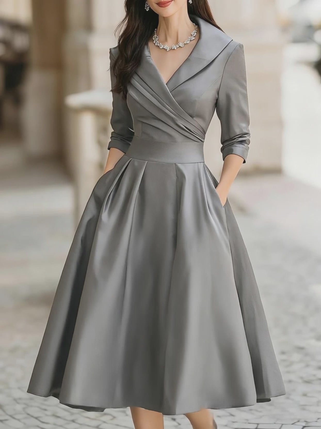vintage inspired satin midi dress with draped collar Women's Cinderella Divine Burgundy Bridesmaid Dresses Bd103-satin Cowl S Wash separately 4 Vintage-Inspired Satin Midi Dress With